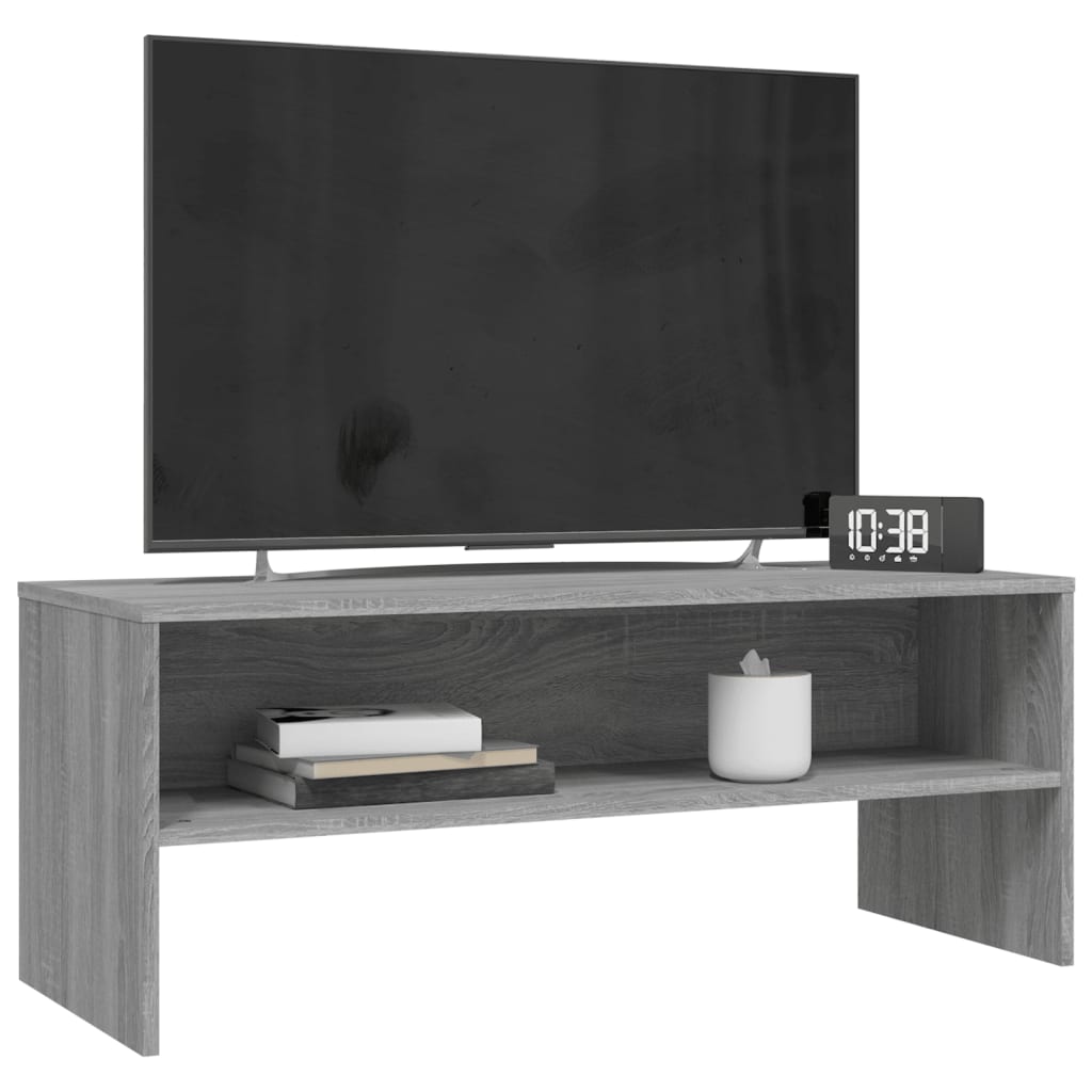 vidaXL Móvel de TV 100x40x40 cm derivados de madeira cinzento sonoma