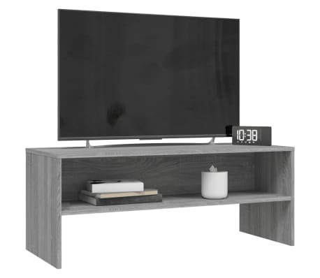 vidaXL szürke sonoma színű szerelt fa TV-szekrény 100 x 40 x 40 cm