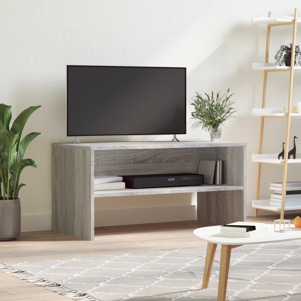 vidaXL Comodă TV, gri sonoma, 80x40x40 cm, lemn prelucrat
