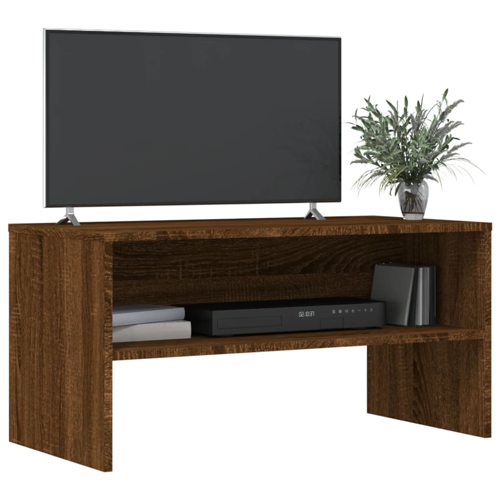 vidaXL Tv-meubel 80x40x40 cm bewerkt hout bruin eikenkleur afbeelding