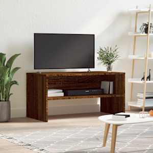 TV stolek hnědý dub 80 x 40 x 40 cm kompozitní dřevo - obrázek 1