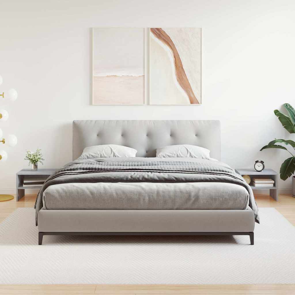 Sengeborde 2 stk. - 40 × 30 × 30 cm i konstrueret træ, grå sonoma-eg