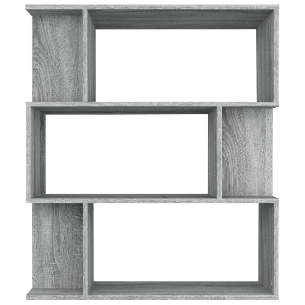 vidaXL Boekenkast / kamerscherm 80x24x96 cm bewerkt hout grijs sonoma afbeelding