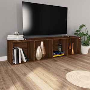 vidaXL Boekenkast / tv-meubel 36x30x143 cm bruin eikenkleur