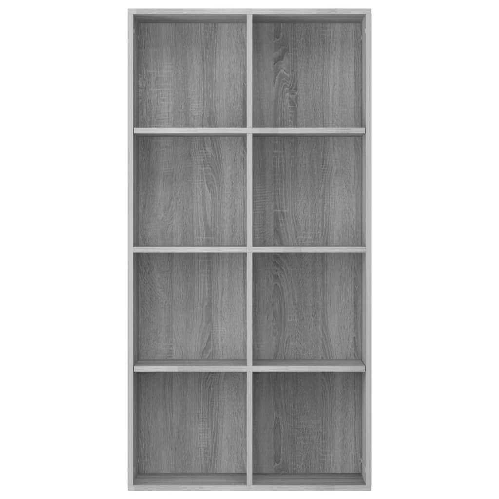 vidaXL Boekenkast 66x30x130 cm bewerkt hout sonoma grijs afbeelding