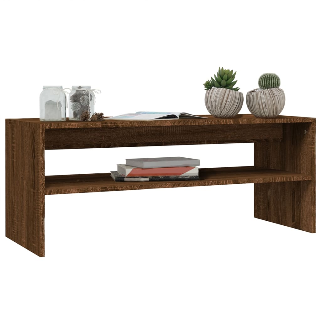 Thumbnail - vidaXL Couchtisch Braun Eichen-Optik 100x40x40 cm Holzwerkstoff