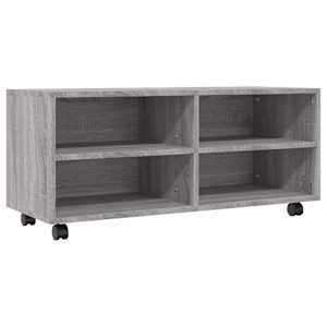 TV skříňka na kolečkách šedá sonoma 90x35x35cm kompozitní dřevo - obrázek 2