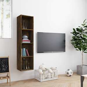 Knihovna / TV skříňka kouřový dub 143x30x36 cm kompozitní dřevo - obrázek 3