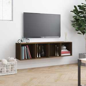 Knihovna / TV skříňka hnědý dub 143x30x36 cm kompozitní dřevo - obrázek 4