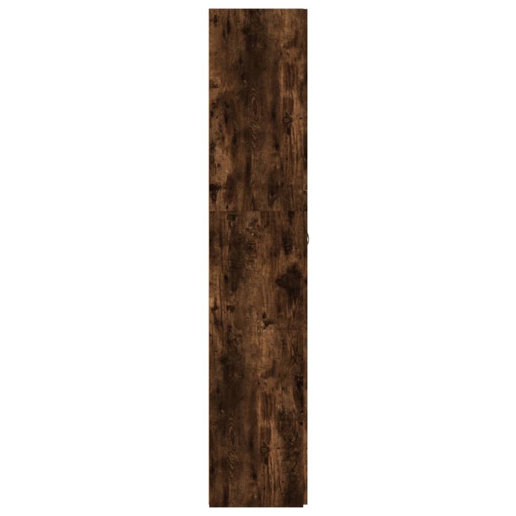 füstös tölgyszínű szerelt fa cipősszekrény 80x35,5x180 cm