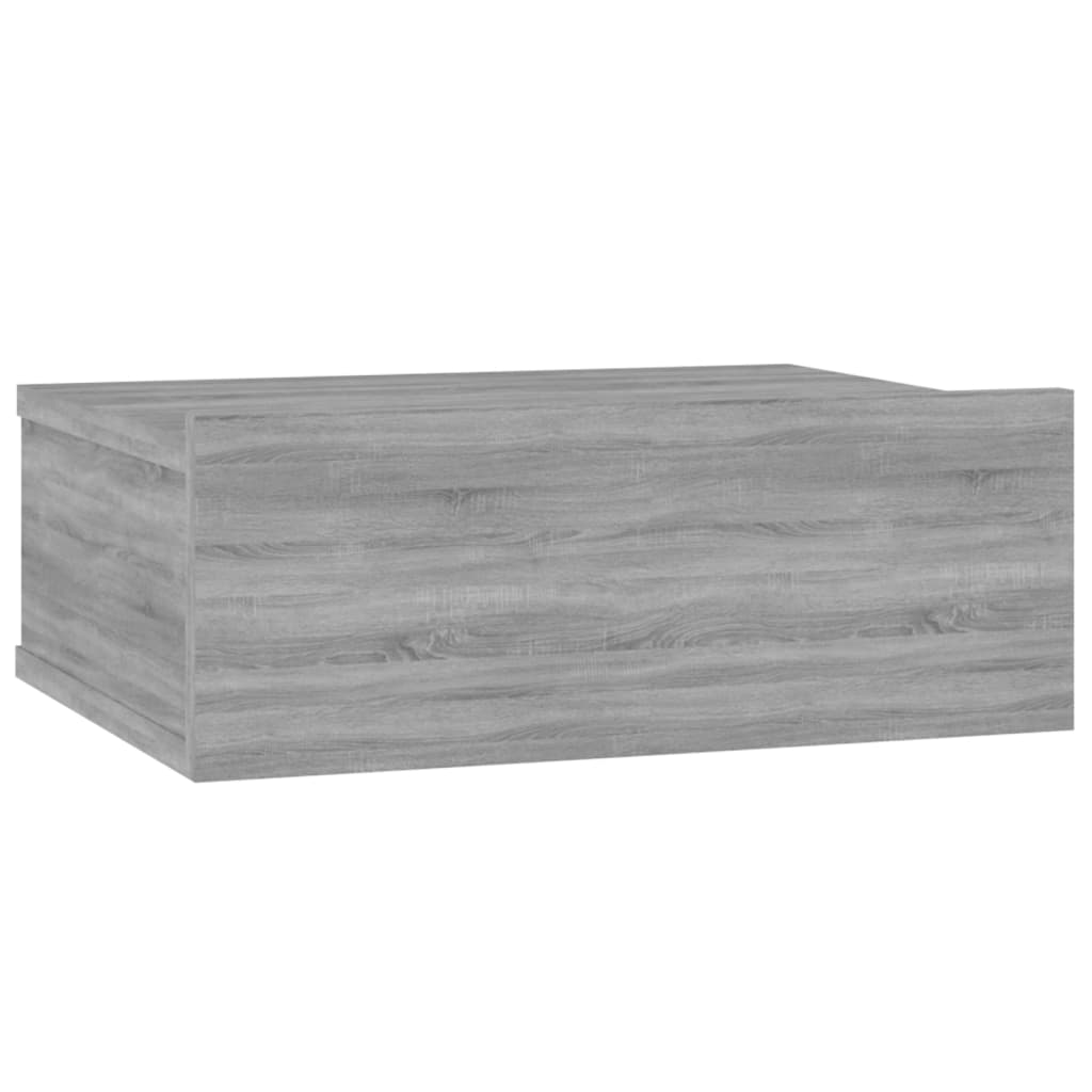  Nástenný nočný stolík sivý sonoma 40x30x15 cm spracované drevo