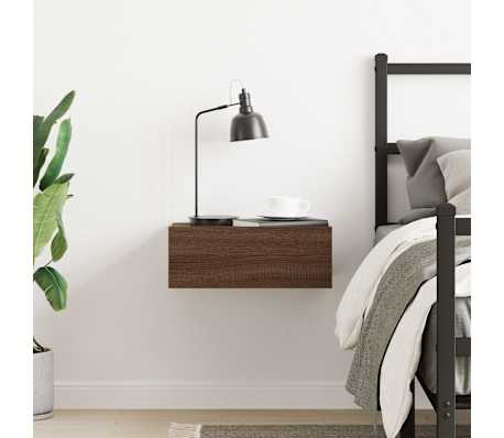 vidaXL Κομοδίνο Κρεμαστά Καφέ Δρυς 40x30x15 εκ. Επεξεργ. Ξύλο