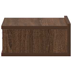 Plovoucí noční stolek hnědý dub 40x30x15 cm kompozitní dřevo - obrázek 7