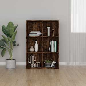 Knjižna omara/komoda dimljen hrast 66x30x98 cm inženirski les