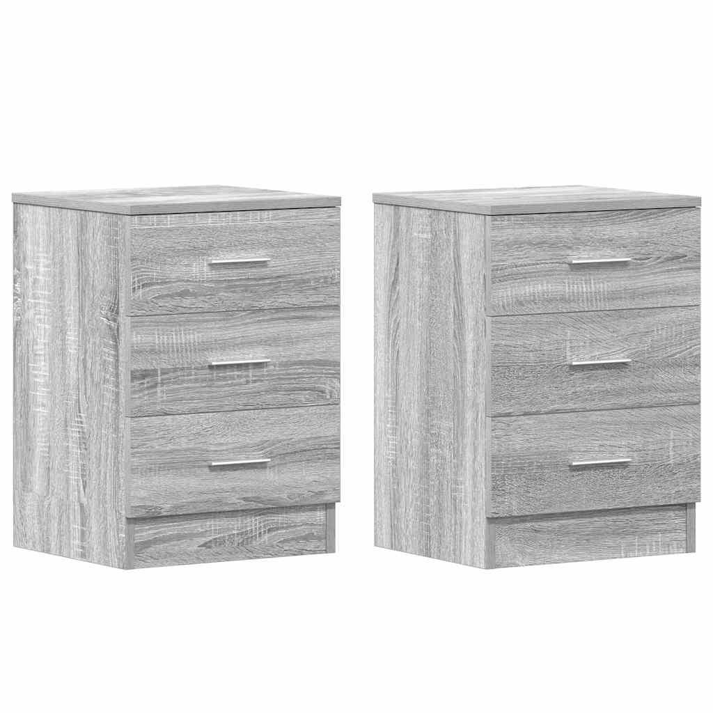 vidaXL Noční stolky 2 ks šedé sonoma 38 x 35 x 56 cm kompozitní dřevo