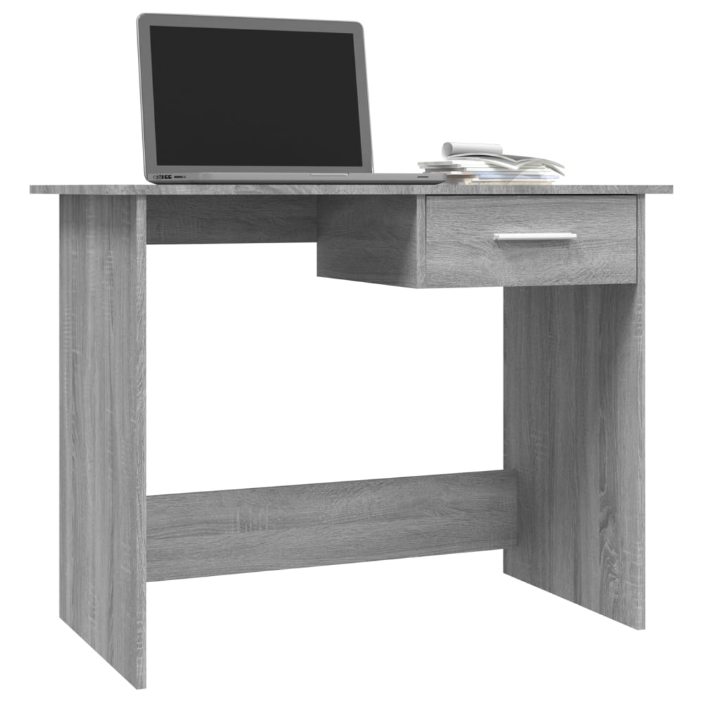 vidaXL Birou, gri sonoma, 100x50x76 cm, lemn prelucrat