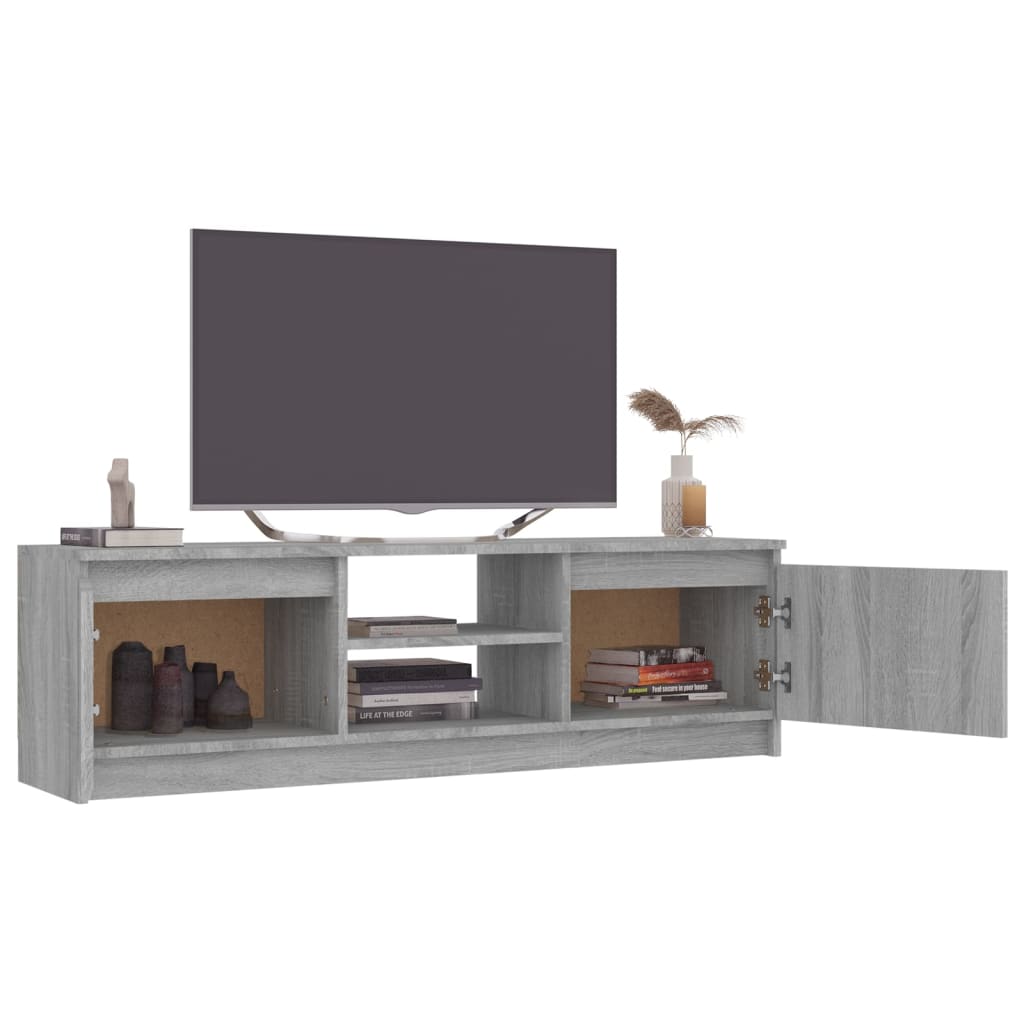 Meuble TV Sonoma gris 120x30x35,5 cm Bois d’ingénierie | meublestv.fr 7