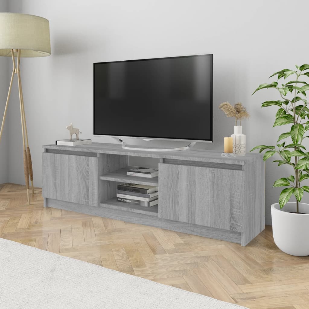 vidaXL Comodă TV, sonoma gri, 120x30x35,5 cm, lemn prelucrat 120x30x355 imagine noua