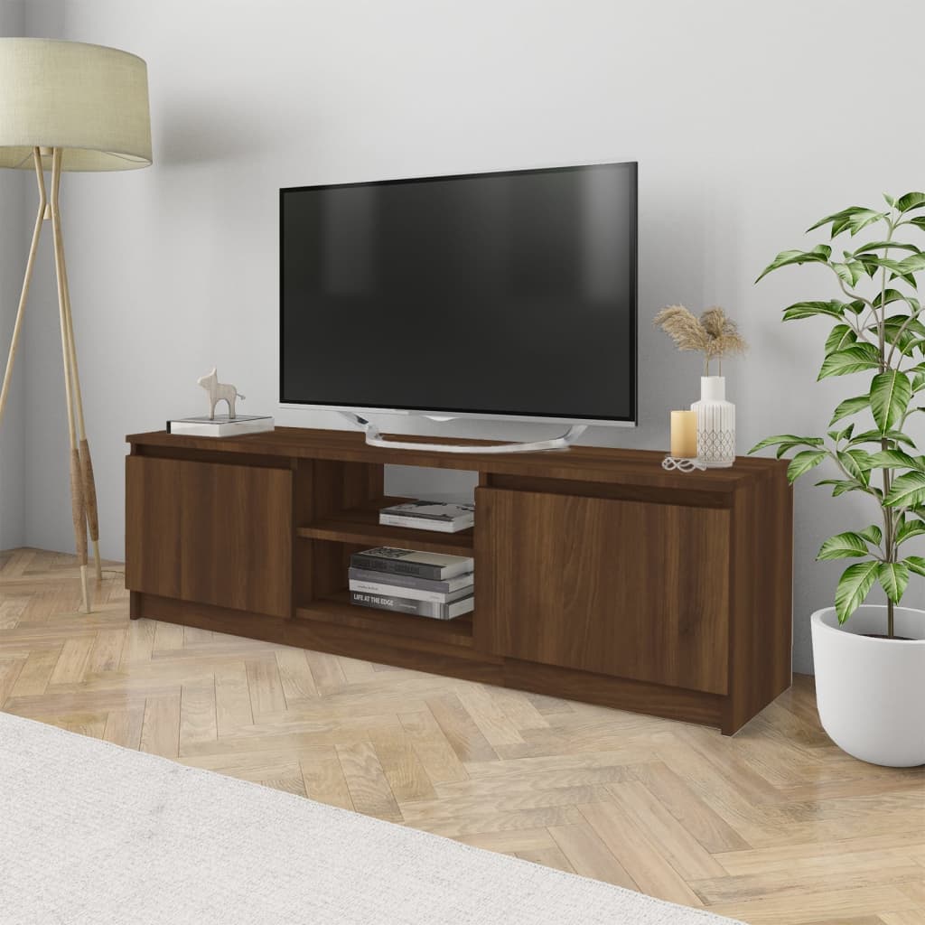 vidaXL Comodă TV, stejar maro, 120x30x35,5 cm, lemn prelucrat 120x30x355 imagine noua