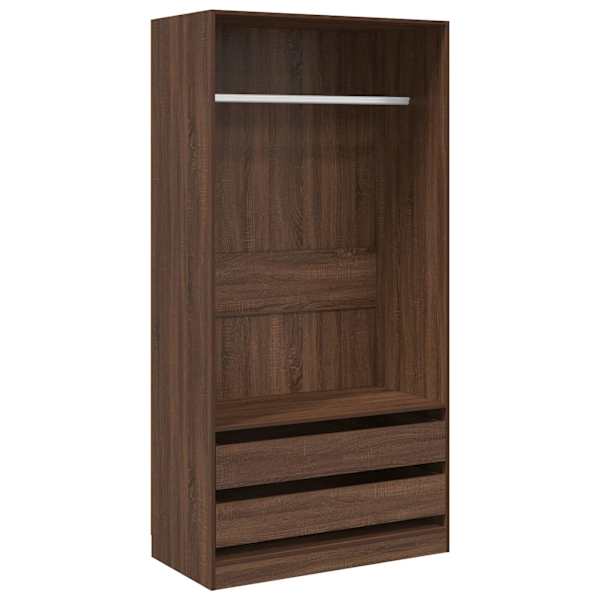 vidaXL riidekapp, pruun tamm, 100 x 50 x 200 cm, tehispuit