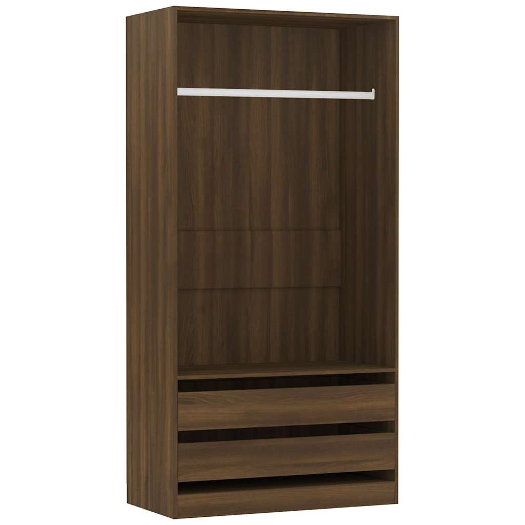 Thumbnail - vidaXL Kleiderschrank Braun Eiche-Optik 100x50x200 cm Holzwerkstoff
