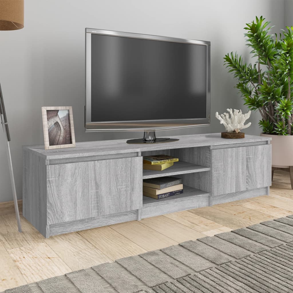 Meuble TV Sonoma gris 140x40x35,5 cm Bois d’ingénierie | meublestv.fr 2