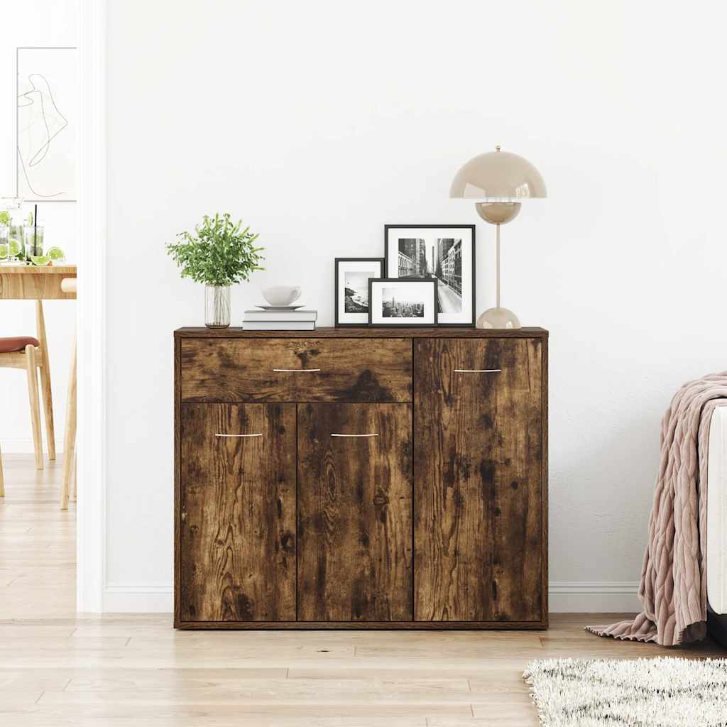 vidaXL Dressoir 88x30x70 cm bewerkt hout gerookt eikenkleurig afbeelding