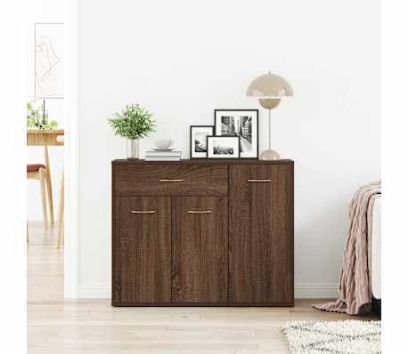 vidaXL Komoda hned&yacute; dub 88x30x70 cm spracovan&eacute; drevo