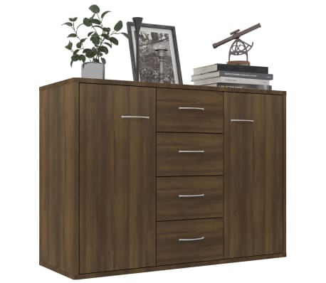 vidaXL Sideboard Braun Eichen-Optik 88x30x65 cm Holzwerkstoff
