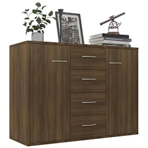 vidaXL Sideboard Braun Eichen-Optik 88x30x65 cm Holzwerkstoff