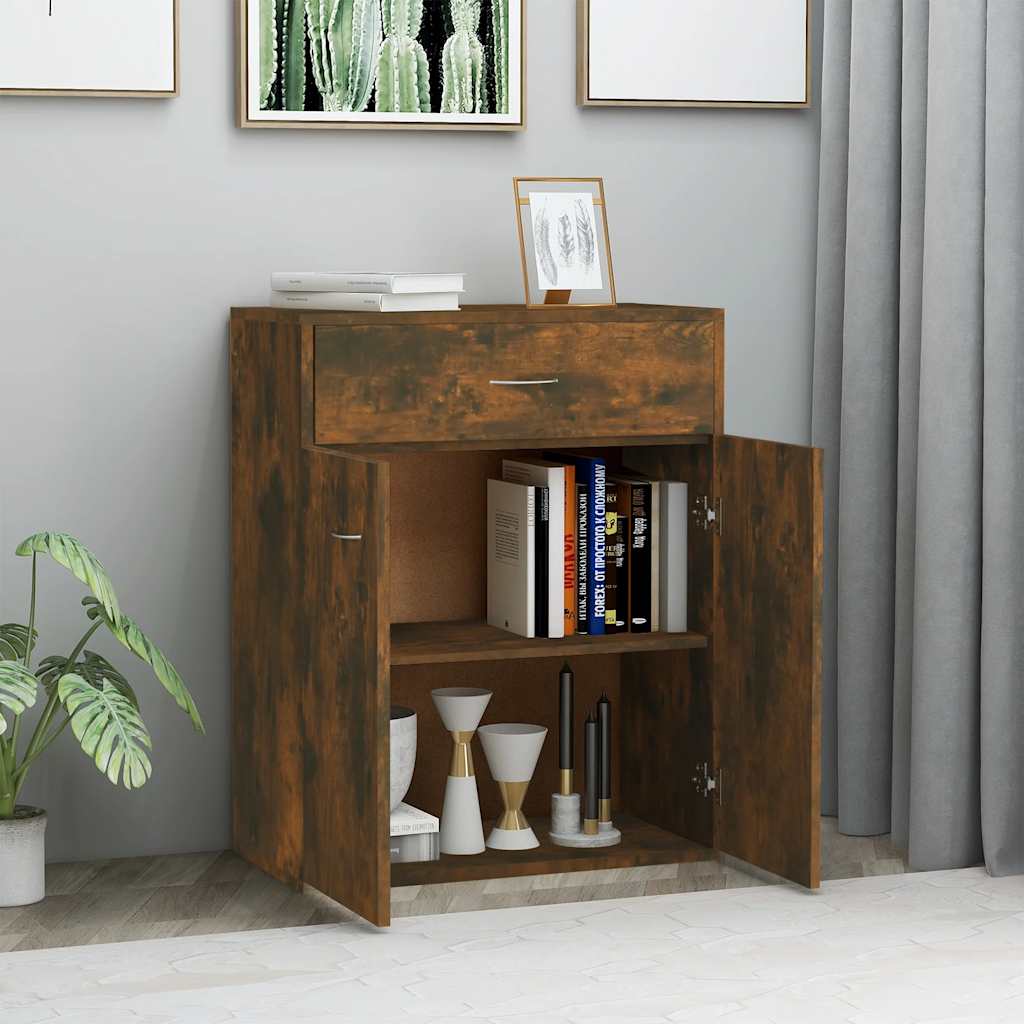 Thumbnail - vidaXL Sideboard Räuchereiche 60x30x75 cm Holzwerkstoff