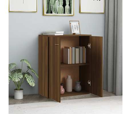 vidaXL Dressoir 60x30x75 cm bewerkt hout bruin eikenkleur