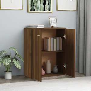 vidaXL Dressoir 60x30x75 cm bewerkt hout bruin eikenkleur
