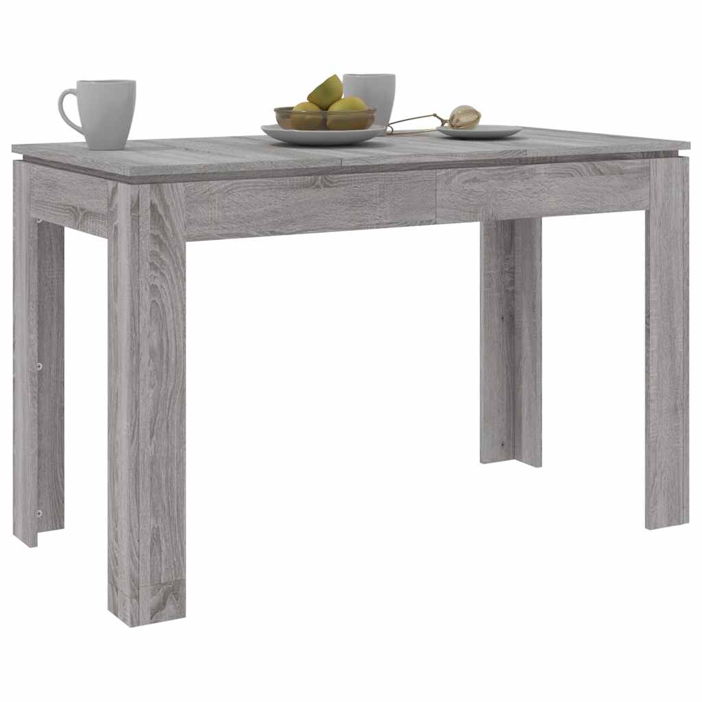 vidaXL szürke tölgy színű szerelt fa étkezőasztal 120 x 60 x 76 cm