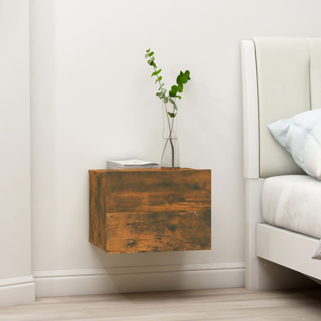 vida XL Nachttisch Räuchereiche 40x 30x 30 cm Holzwerkstoff