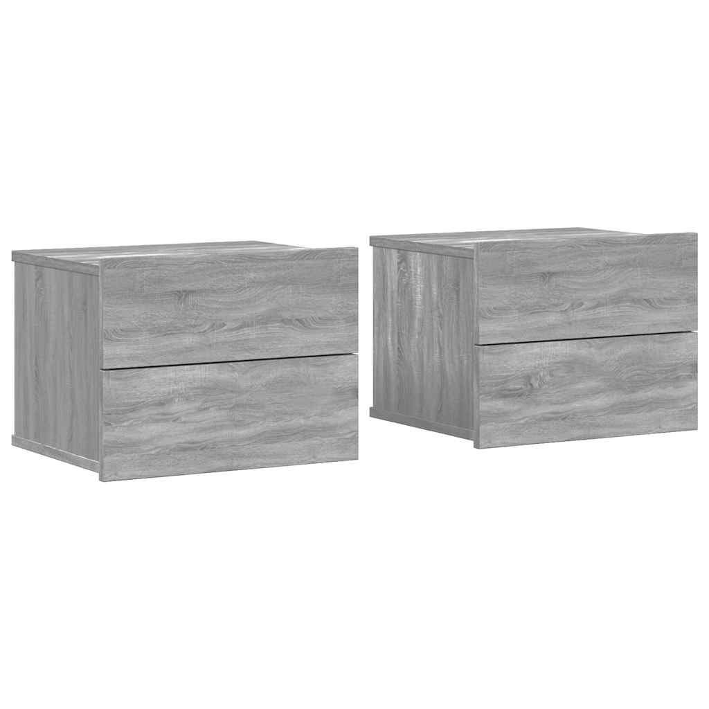 vidaXL Noční stolky 2 ks šedé sonoma 40 x 30 x 30 cm kompozitní dřevo