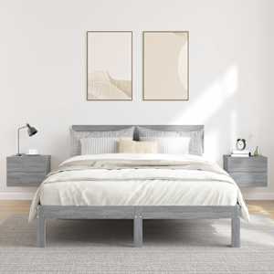 Nočna omarica 2 kosa siva sonoma 40x30x30 cm inženirski les