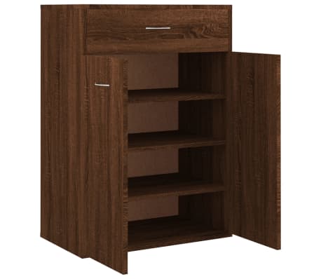 vidaXL Skosk&aring;p brun ek 60x35x84 cm konstruerat tr&auml;