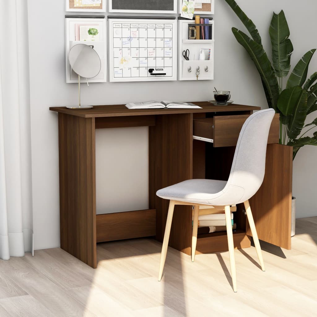 vidaXL Stôl hnedý dub 100x50x76 cm spracované drevo
