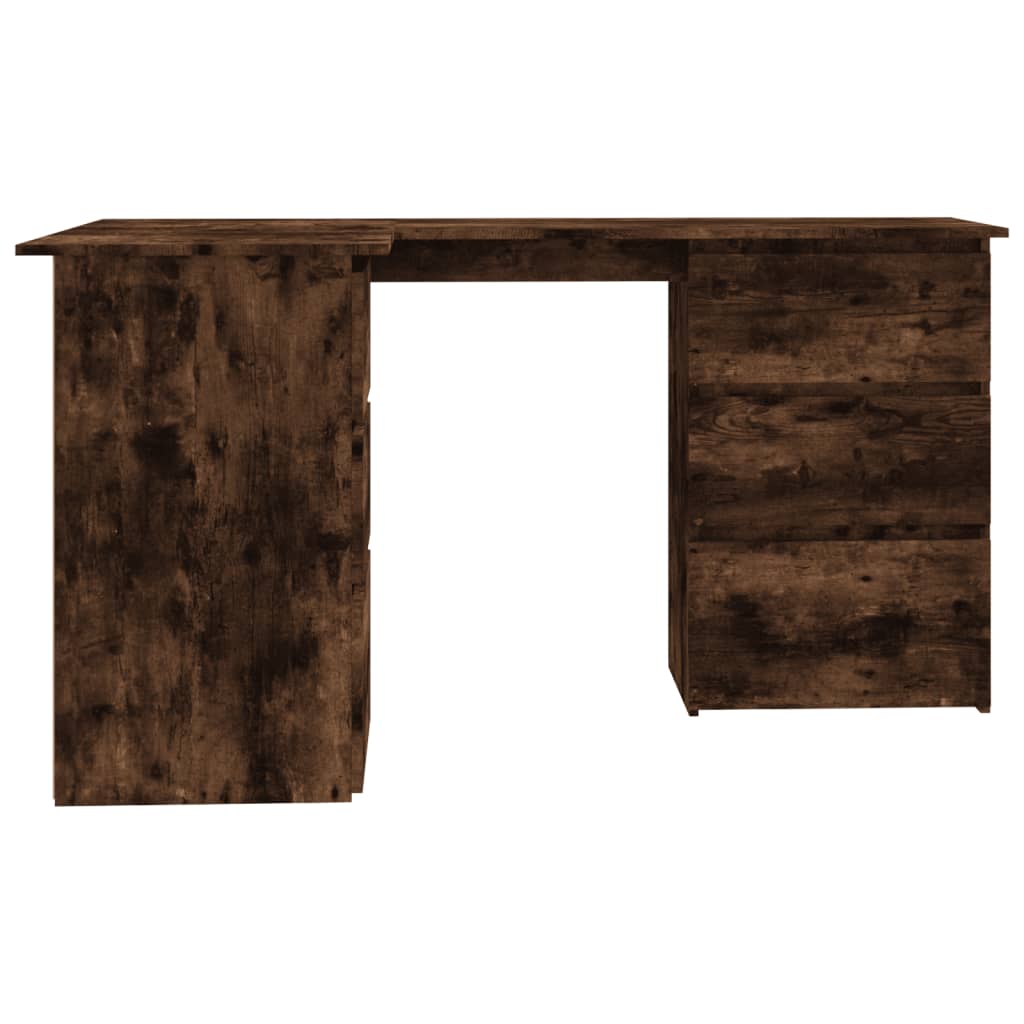 Corner Desk Smoked Oak 145x100x76 Cm Engineered Wood VidaXL 15 width=274