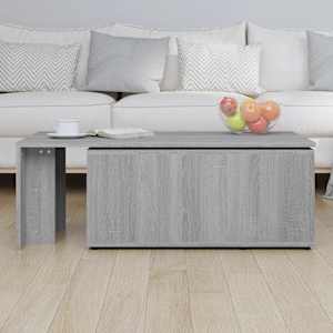 Konferenční stolek šedý sonoma 150x50x35 cm kompozitní dřevo - obrázek 4