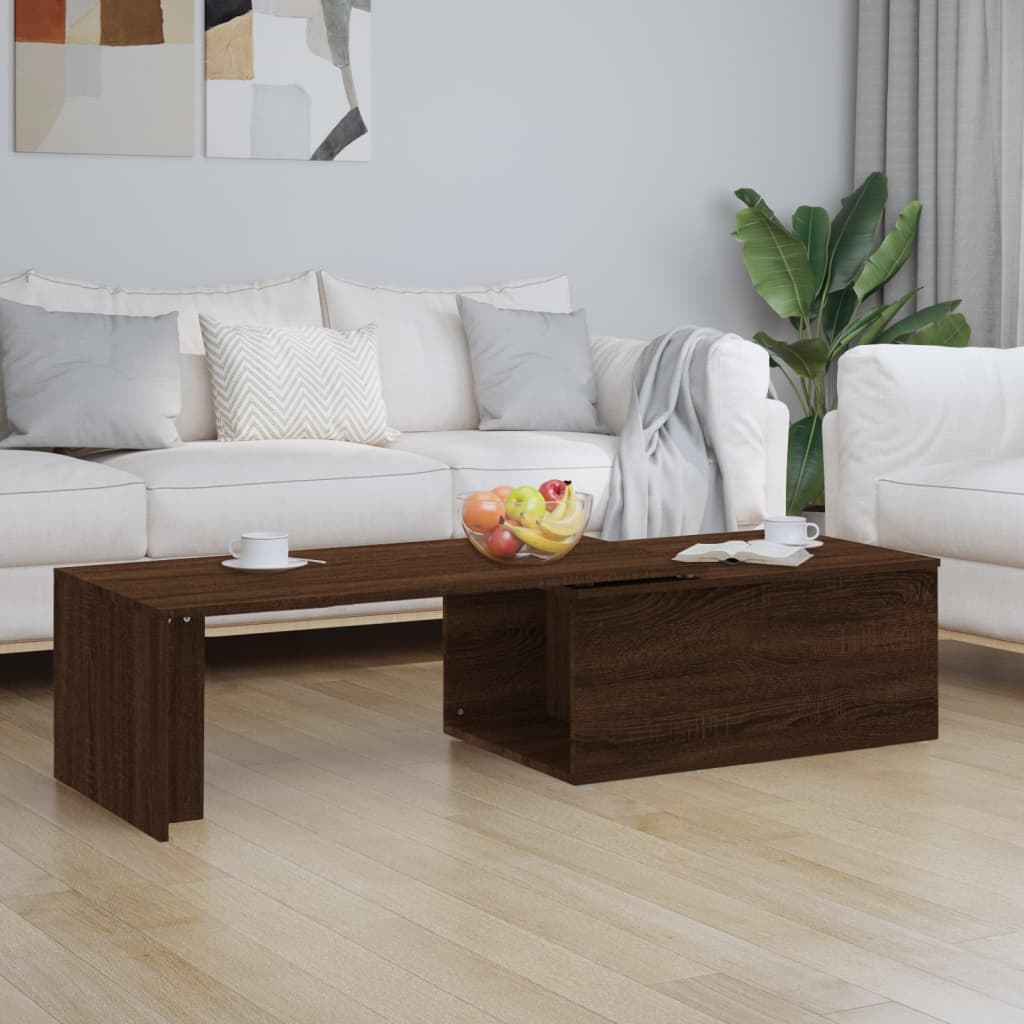 vidaXL Couchtisch Braun Eichen-Optik 150x50x35 cm Holzwerkstoff