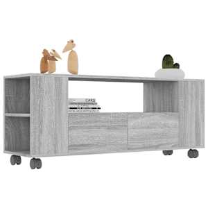 vidaXL Meuble TV Sonoma gris 120x35x48 cm Bois d'ing&eacute;nierie