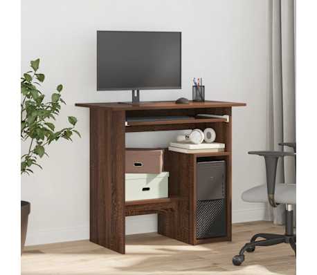 vidaXL Työpöytä ruskea tammi 80x45x74 cm tekninen puu