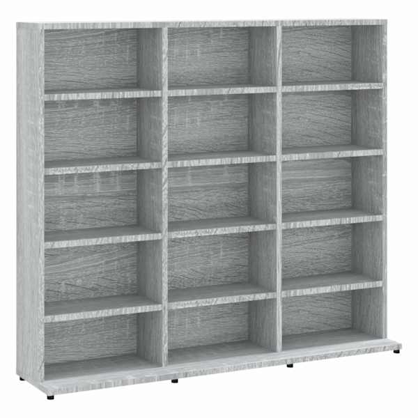 vidaXL CD-kapp, hall Sonoma tamm,100 x 23 x 89,5 cm, tehispuit