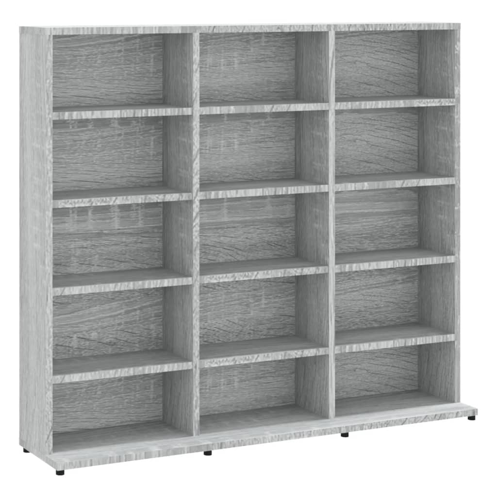 vidaXL Skříňka na CD šedá sonoma 100 x 23 x 89,5 cm kompozitní dřevo