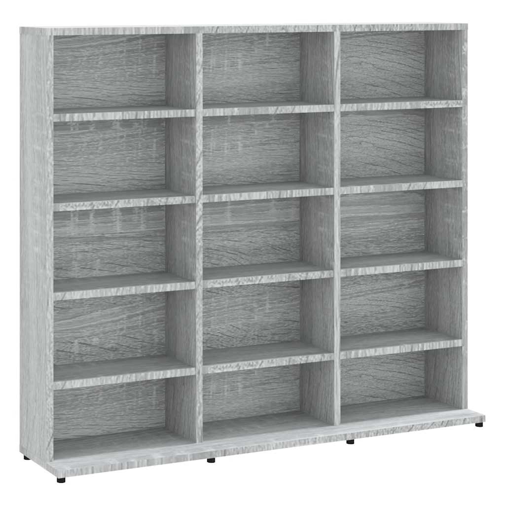 vidaXL Skříňka na CD šedá sonoma 100 x 23 x 89,5 cm kompozitní dřevo