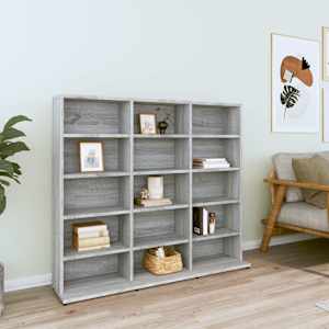 Skříňka na CD šedá sonoma 100 x 23 x 89,5 cm kompozitní dřevo - obrázek 1