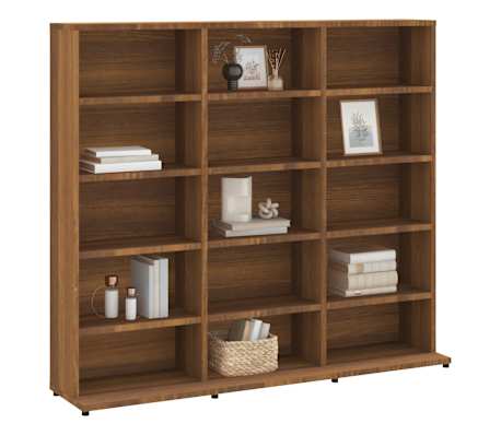 vidaXL Cd-kast 100x23x89,5 cm bewerkt hout bruin eikenkleur