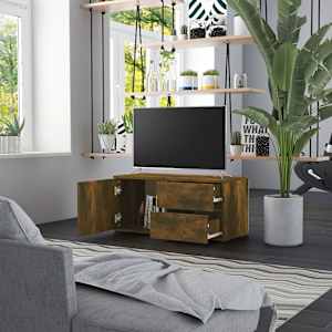 TV skříňka kouřový dub 80 x 34 x 36 cm kompozitní dřevo - obrázek 3